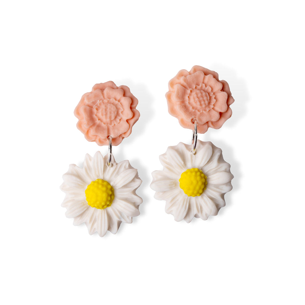 Floral Clay Earrings