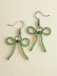 Beaded Bow Earrings