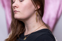 Geometric Hammered Earrings