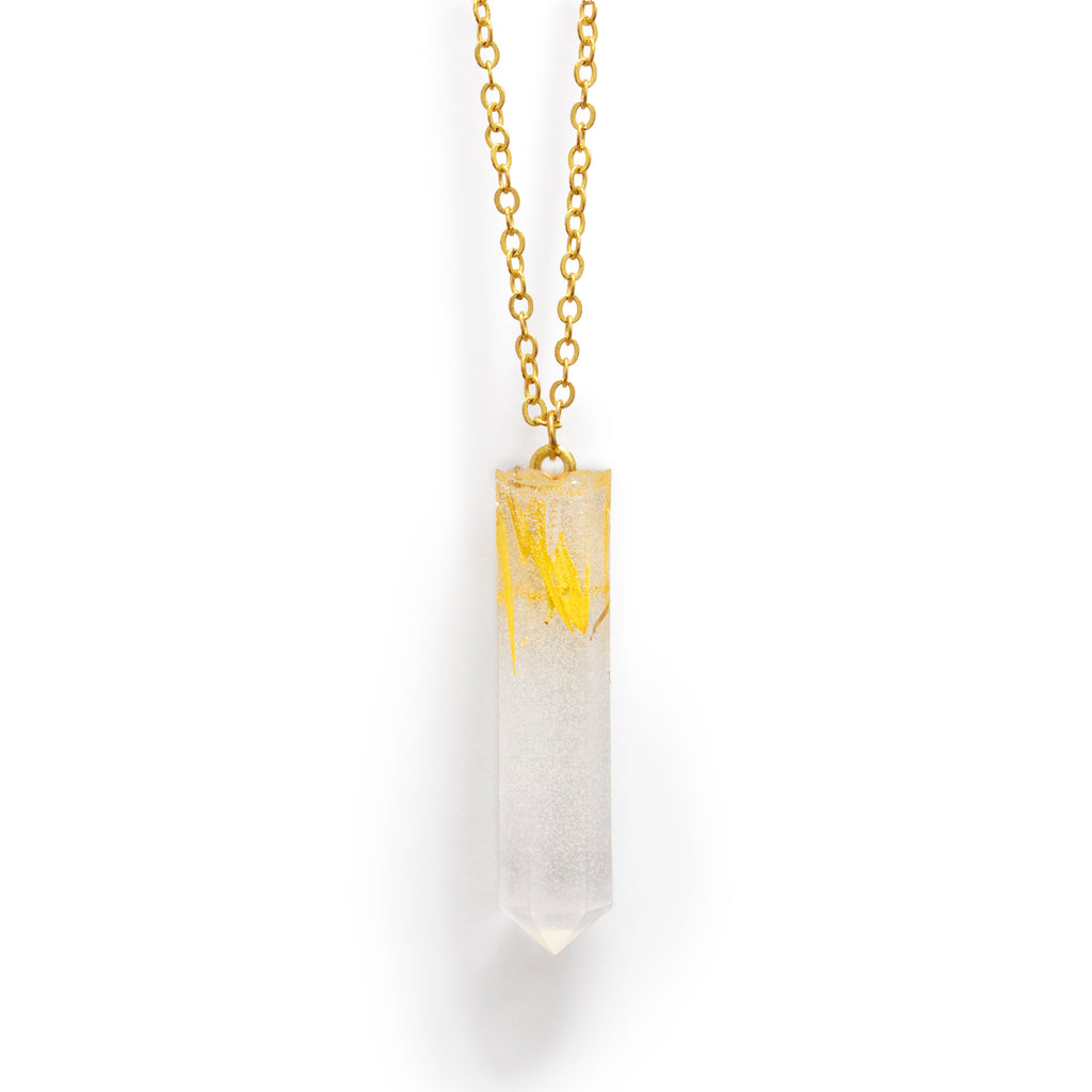 Yellow floral pendant