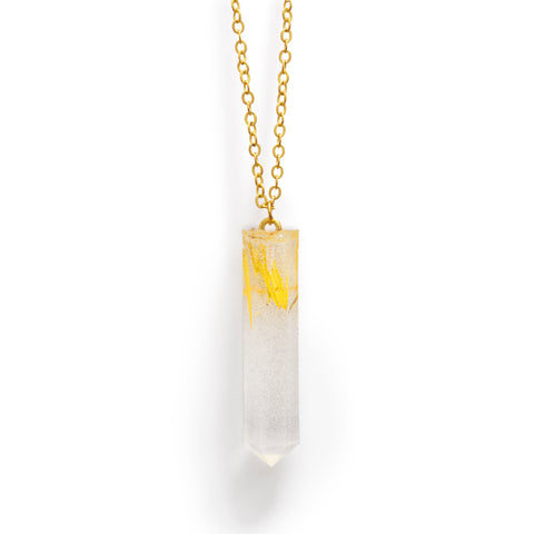 Yellow floral pendant