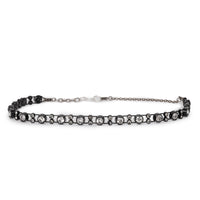 Black and stone choker facing forward on a solid white background.