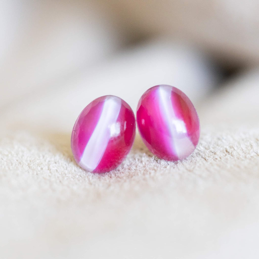 Pink Stripe Earrings