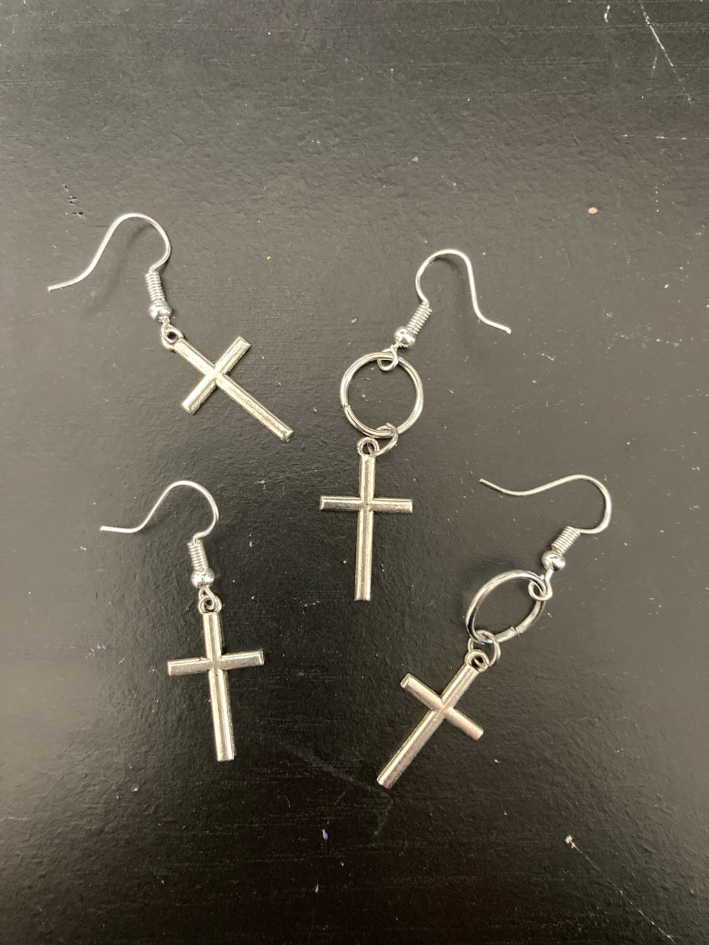 Metal Cross Earrings