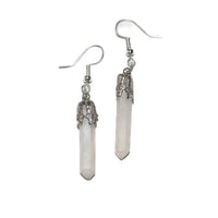 Quartz point earrings